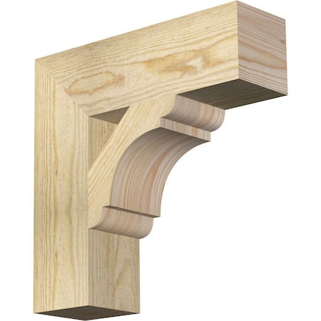 Olympic Block Rough Sawn Bracket, Douglas Fir, 4W X 14D X 14H